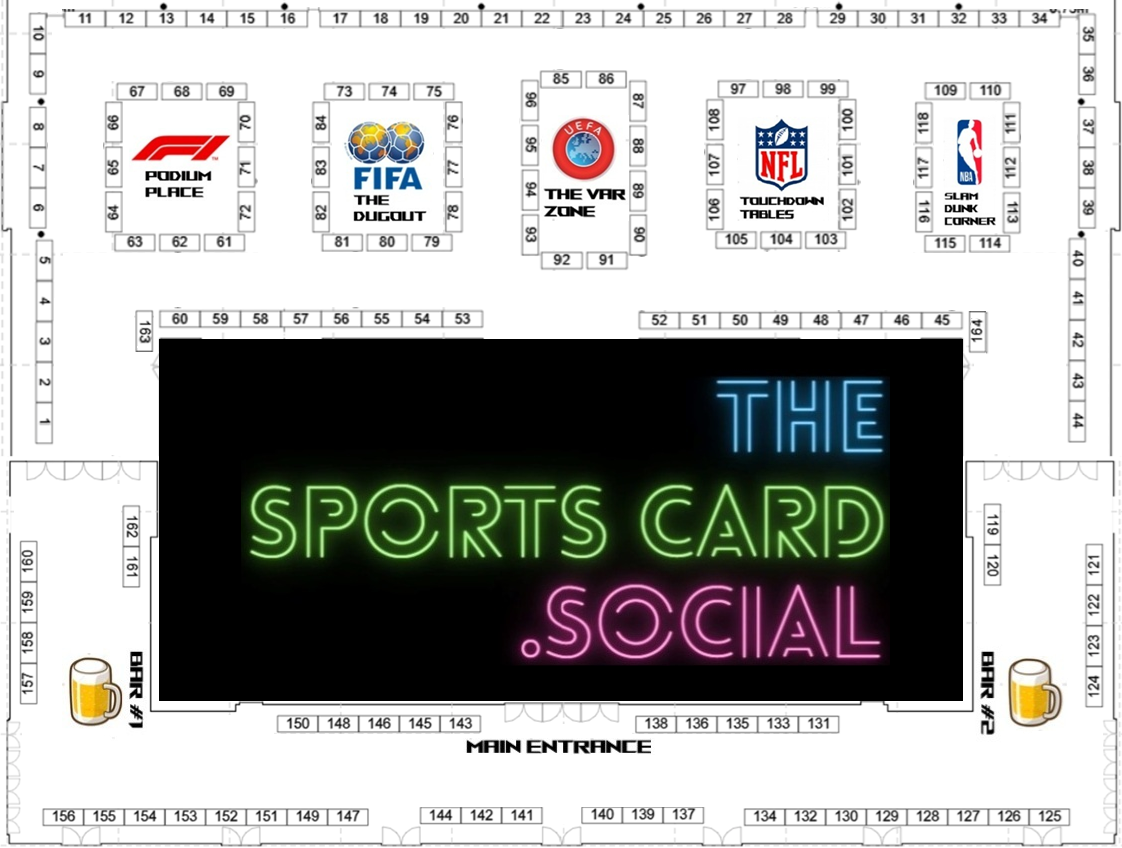 The Sports Card Social 10 - VENDOR TABLES - SATURDAY 27TH MARCH